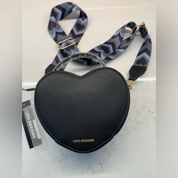 like dreams Handbags - NEW Like Dreams Black Heart 🖤 Crossbody Bag